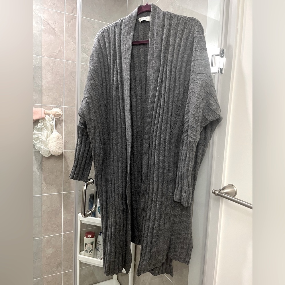 Frame Fan:  Wool-Cashmere-Alpaca Thick Cardigan